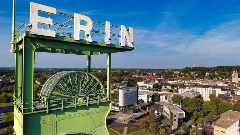 Erinturm in Castrop-Rauxel als Luftbild