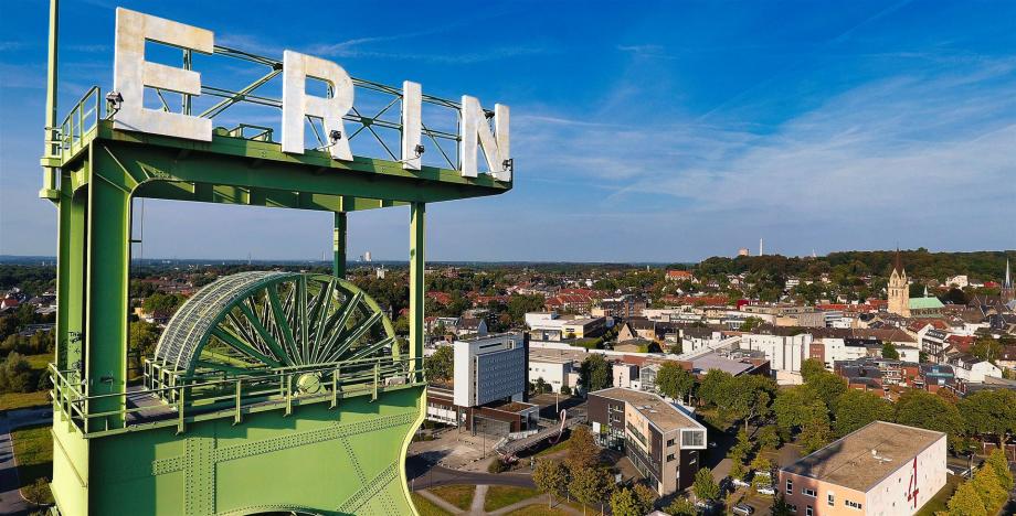 Erinturm in Castrop-Rauxel als Luftbild